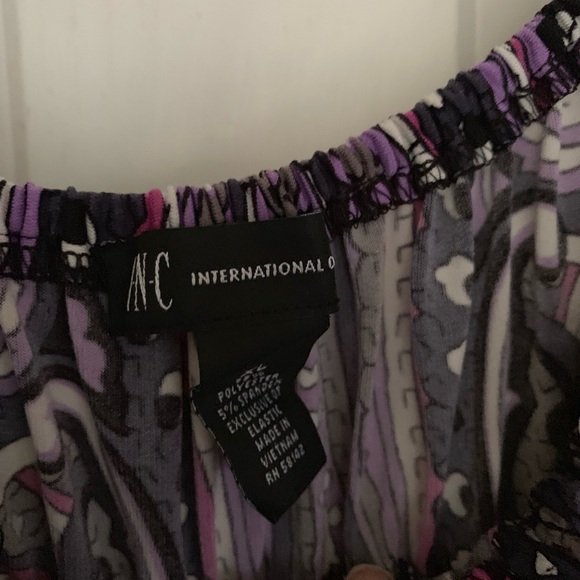 INC off the shoulder multi patterned dress - Picture 3 of 4